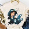 Disney Princess Jasmine Retro T-Shirt Aladdin Matching Tees Magic Kingdom Trip Shirts