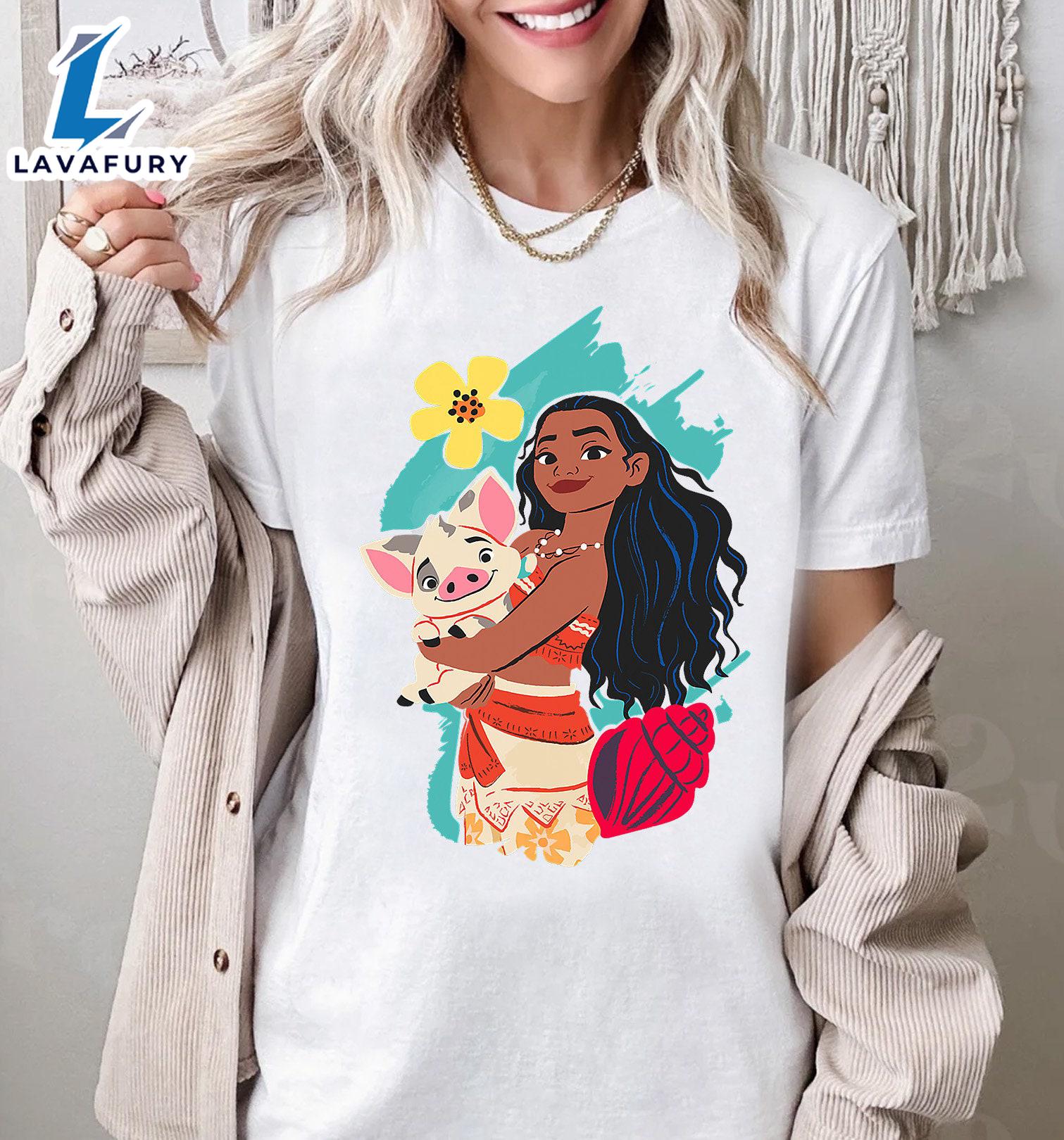 Disney Princess Moana And Pua Matching Cute T-Shirt Disney Princess Moana And Pua Matching Cute T-Shirt