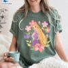 Disney Trip Tangled Rapunzel & Pascal Floral Princess Sketch Unique Cool T-Shirt 2 Disney Trip Tangled Rapunzel & Pascal Floral Princess Sketch Unique Cool T-Shirt