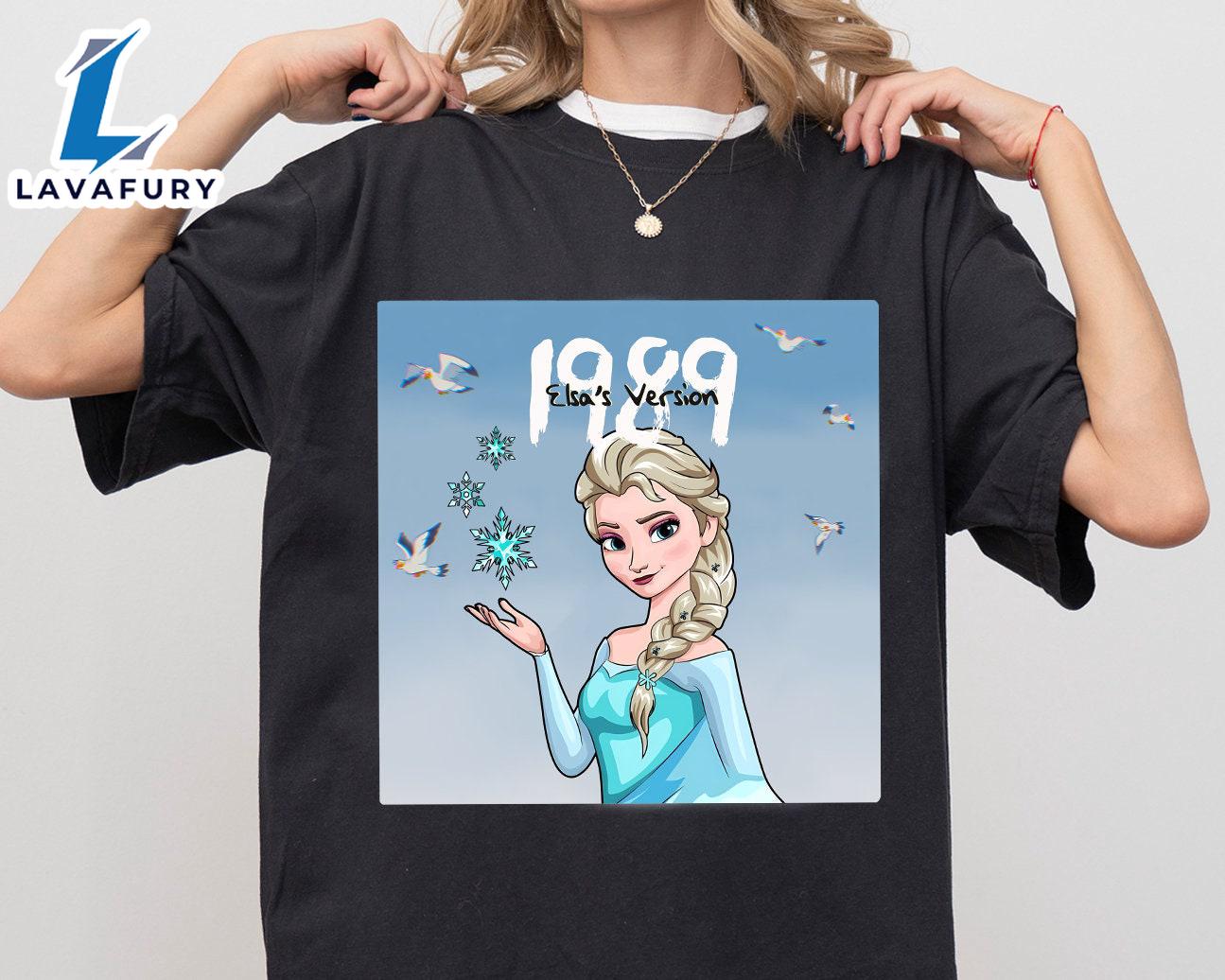 Elsa Frozen Disney Swiftie Shirt 1989 Princess Version T-Shirt Kids Disney Princess Tee Elsa Frozen Disney Swiftie Shirt 1989 Princess Version T-Shirt Kids Disney Princess Tee