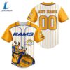 Los Angeles Rams NFL 3D Personalized Baseball Jersey Shirt For Fans
