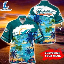 Miami Dolphins NFL Personalized Hawaiian…