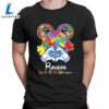 Mickey Mouse Love Baltimore Ravens Autism Its Ok To Be Different T-shirt 2 Mickey Mouse Love Baltimore Ravens Autism Its Ok To Be Different T-shirt