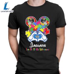 Mickey Mouse Love Jacksonville Jaguars Autism Its Ok To Be Different T-shirt