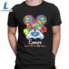 Mickey Mouse Love Philadelphia Eagles Autism Its Ok To Be Different T-shirt