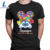 Mickey Mouse Love Seattle Seahawks Autism Its Ok To Be Different T-shirt