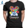 Mickey Mouse Love Washington Commanders Autism Its Ok To Be Different T-shirt