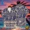MLB Rockies Navy Tribal Diamond Tropical Hot Summer Hawaiian Shirt