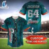 NFL Name And Number Miami Dolphins Personalized Baseball Jersey For Fans 2 NFL Name And Number Miami Dolphins Personalized Baseball Jersey