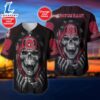 NFL Skull Arizona Cardinals Personalized Baseball Jersey For Fans 2 NFL Skull Arizona Cardinals Personalized Baseball Jersey