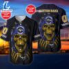 NFL Skull Baltimore Ravens Personalized Baseball Jersey For Fans 3 NFL Skull Baltimore Ravens Personalized Baseball Jersey