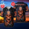 NFL Skull Chicago Bears Personalized Baseball Jersey For Fans 2 NFL Skull Chicago Bears Personalized Baseball Jersey