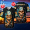 NFL Skull Miami Dolphins Personalized Baseball Jersey For Fans 2 NFL Skull Miami Dolphins Personalized Baseball Jersey