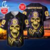 NFL Skull Minnesota Vikings Personalized Baseball Jersey For Fans 3 NFL Skull Minnesota Vikings Personalized Baseball Jersey