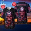 NFL Skull New York Giants Personalized Baseball Jersey For Fans 2 NFL Skull New York Giants Personalized Baseball Jersey