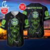 NFL Skull Seattle Seahawks Personalized Baseball Jersey For Fans 3 NFL Skull Seattle Seahawks Personalized Baseball Jersey