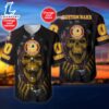 NFL Skull Washington Redskins Personalized Baseball Jersey Shirt For Fans