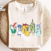 Personalized Disney Princess T-Shirt with Name Belle Ariel Cinderella Tiana Disneyland Gift
