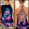 Pride Butterfly Color Skull Criss-cross Tank Top 2 Pride Butterfly Color Skull Criss-cross Tank Top