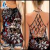 Pride Butterfly Skull Criss-cross Tank Top 1