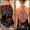 Pride Rose Sugar Skull Criss-cross Tank Top 2 Pride Rose Sugar Skull Criss-cross Tank Top