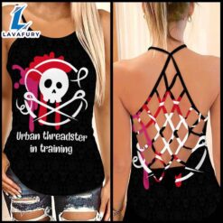 Pride Urban Skull Criss-cross Tank…