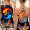 Pride Yinyang Fire Ice Skull Criss-cross Tank Top 2 Pride Yinyang Fire Ice Skull Criss-cross Tank Top