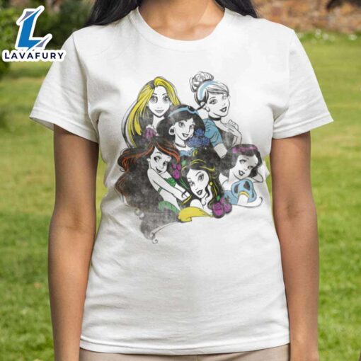 Princess Group Bold Color Pop Graphic T-Shirt Disney