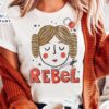 Retro Disney Star Wars T-Shirt Princess Leia Rebel Doodle Pro Choice Graphic Tee 2 Retro Disney Star Wars T-Shirt Princess Leia Rebel Doodle Pro Choice Graphic Tee