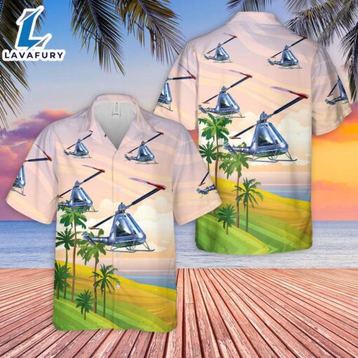 US Army American Helicopter XH-26 Jet Jeep Hawaiian Shirt  For Dad