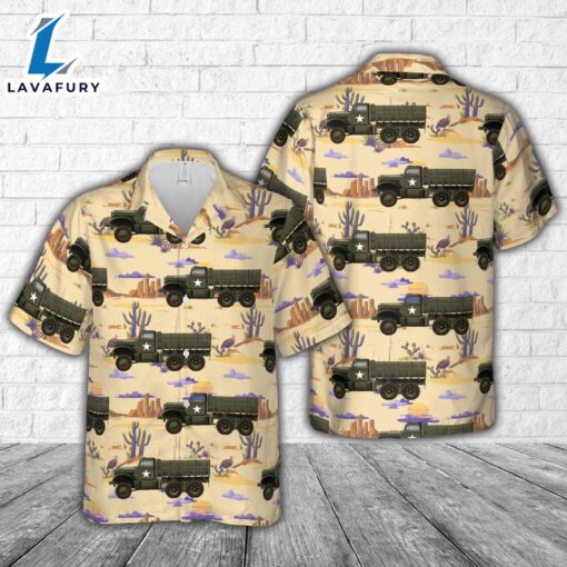 US Army Diamond T 967 Cargo Hawaiian Shirt  For Dad