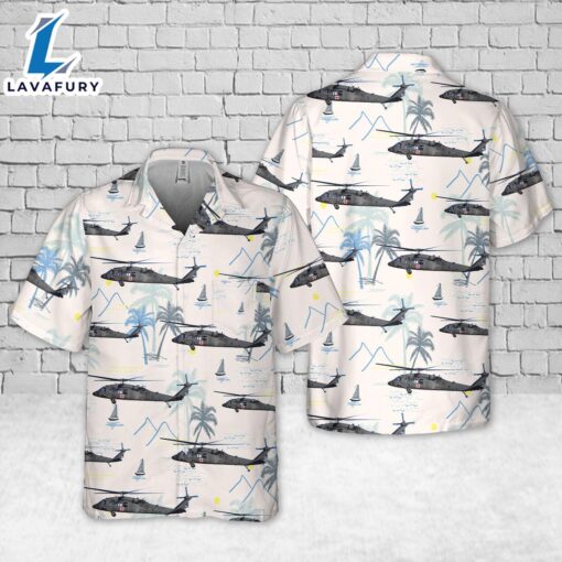 For Dad US Army Sikorsky HH-60M MEDEVAC Black Hawk Helicopter Pocket Hawaiian Shirt