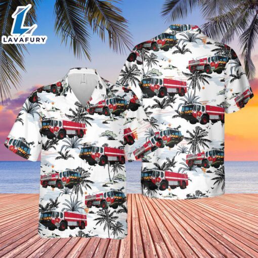 U.S. Navy Aircraft Rescue Fire Fighting (ARFF) E-ONE Hawaiian Shirt  – Veteran Hawaiian Shirt