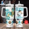 Elvis Presley Music Custom Stanley Quencher 40oz Stainless Steel Tumbler With Handle 15 Gift Summer 3 Elvis Presley Music Custom Stanley Quencher 40oz Stainless Steel Tumbler With Handle 15