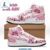 Lana Del Rey Pink White Nike Logo Design Air Jordan 1 High Top