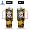 Pittsburgh Steelers NFL Custom Stanley Quencher 40oz Stainless Steel Tumbler With Handle - 3 Pittsburgh Steelers NFL Custom Stanley Quencher 40oz Stainless Steel Tumbler With Handle -