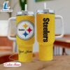 Rhinestone Bling Pittsburgh Steelers NFL Sports Custom Stanley Quencher 40oz Stainless Steel Tumbler With Handle 3 Rhinestone Bling Pittsburgh Steelers NFL Sports Custom Stanley Quencher 40oz Stainless Steel Tumbler With Handle