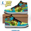 Scooby Doo Mascot Blue Green Mascot Design Air Jordan 1 High Top