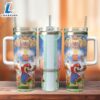 Super Mario Bros Game Movie Custom Stanley Quencher 40oz Stainless Steel Tumbler With Handle
