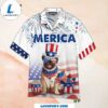 American Flag Bulldog American Flag 4th Of July Firework Hawaiian Shirt