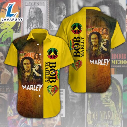 Bob Marley Short Sleeve Dress Shirt Summer 2025 – Music Hawaiian Shirt