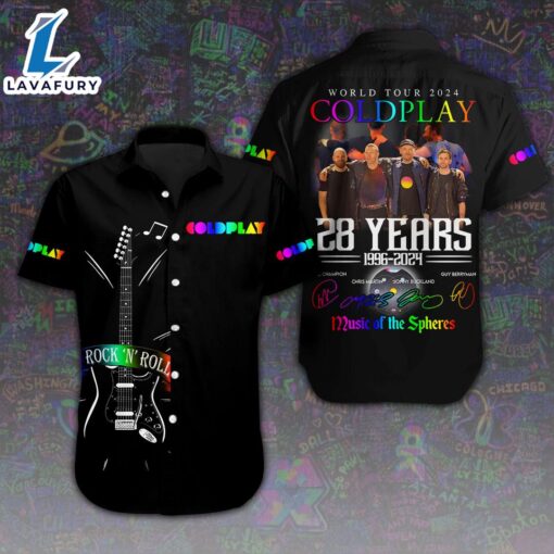 Coldplay Short Sleeve Dress Shirt For Man And Women – Music Hawaiian Shirt
