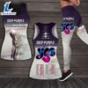 Deep Purple Hollow Tank Top Leggings 3D Clothing