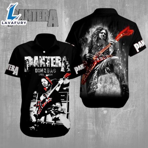 Pantera Short Sleeve Dress Shirt Hawaiian For Family – Music Hawaiian Shirt