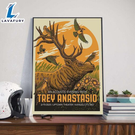 An Acoustic Evening With Trey Anastasio Performs At Uptown Theater In Kansas City MO On March 19th 2025 Poster Canvas