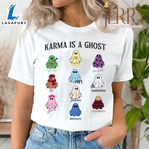 Cheap Karma Is A Ghost Taylor Swift Eras Tour T Shirt For Fans