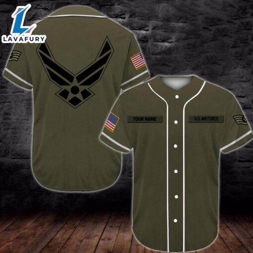 Custom Baseball Shirt United States Air Force DH15 All Over Printed