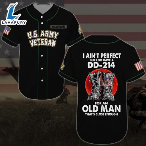 Custom Baseball Shirt United States Army Veteran Baseball11 All Over Printed