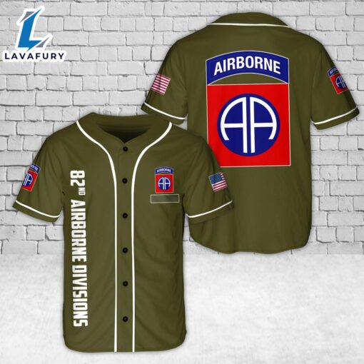 Custom Name 82nd Airborne Division Baseball Jersey