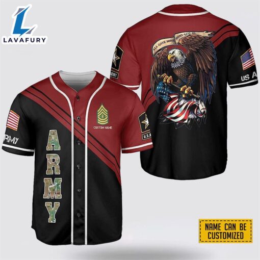 Custom Name All Gave Some Some Gave All Eagle American Flag Baseball Jersey